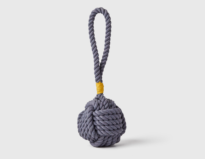 Grey Celtic Knot Tie Rope Dog Toy Jax Bones