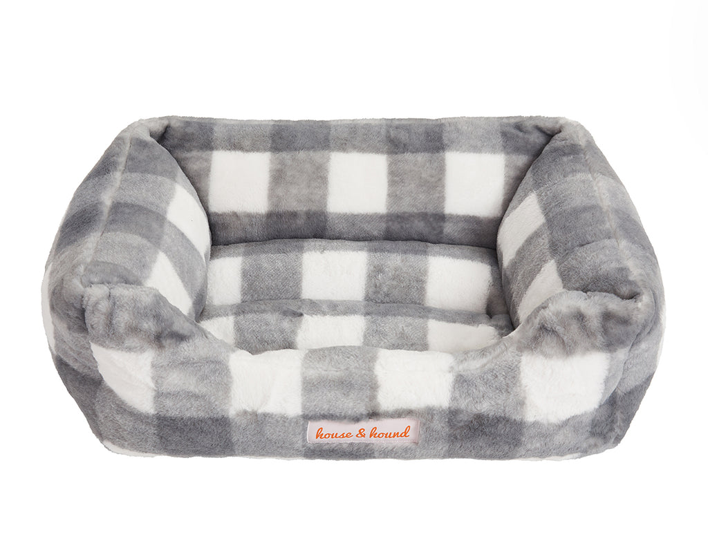 Mink Relaxer Bed- Grey and White