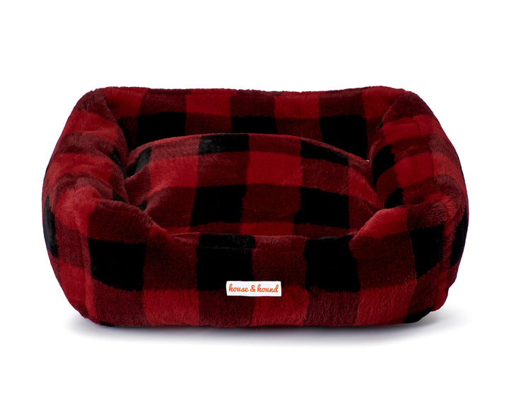 Jax & Bones All Around Mink Relaxer Lounge Bed - Red & Black