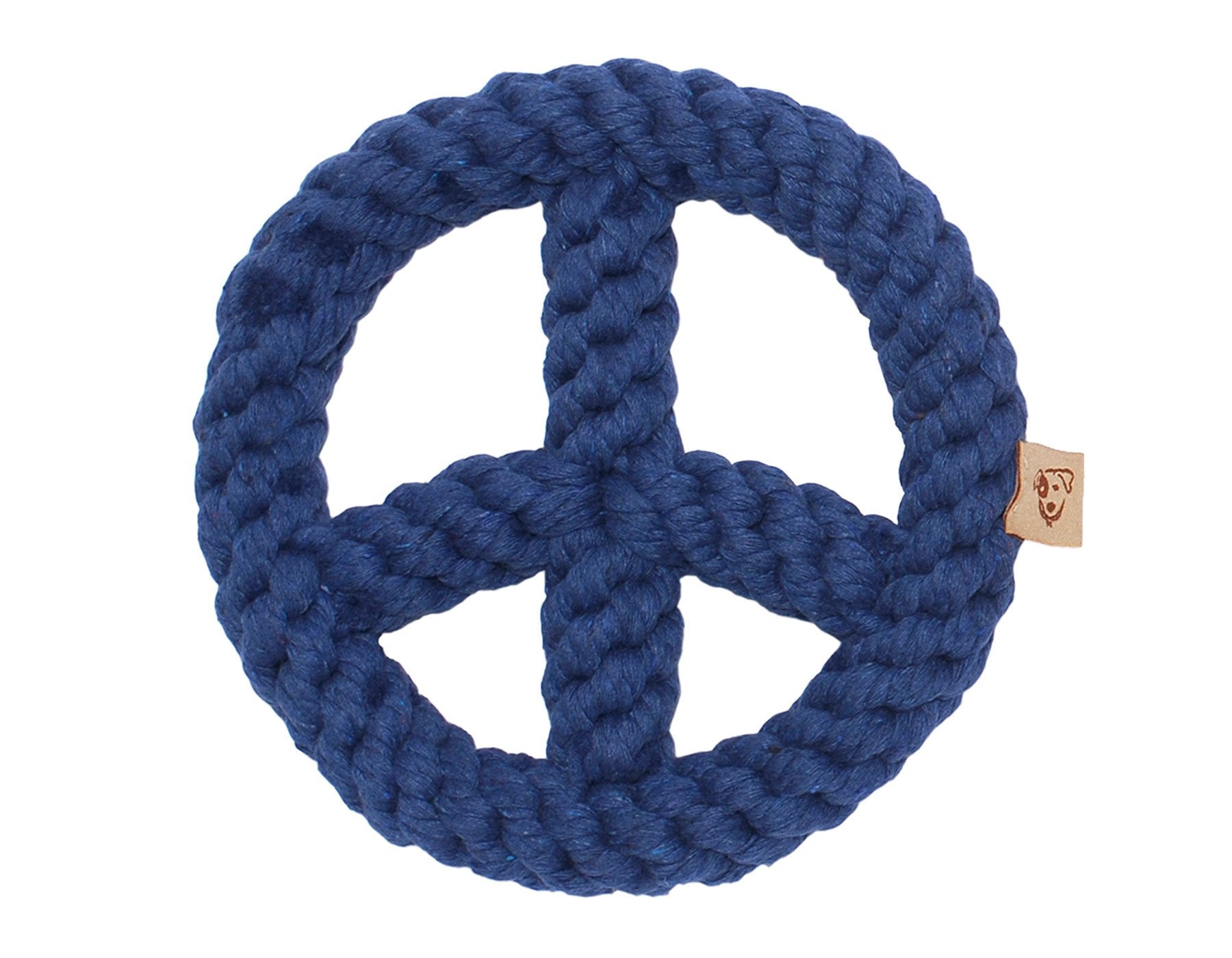 Jax & Bones Blue Peace Sign Rope Dog Toy